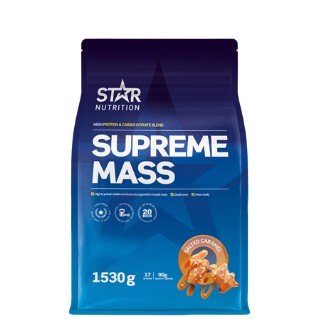 Weight gainer Star Nutrition Supreme Mass Gainer 1,53 kg, Salted Caramel - Bodyman.dk