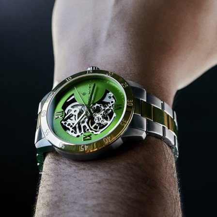 Dante II | Montre squelette couleur argent et or en édition limitée pour hommes - Montres squelettes - pour Hommes - Seizmont