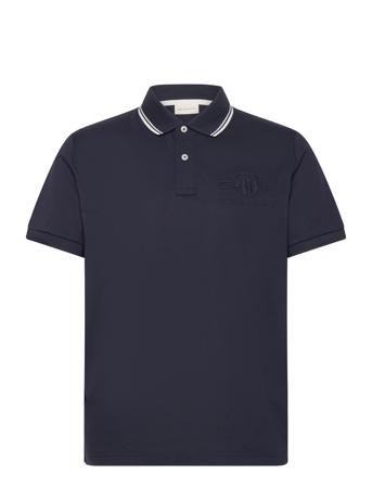 Contrast Tipping Ss Pique Polo GANT Blue