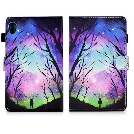 Lenovo Tab M10 HD Gen 2 läderfodral med vackert mönster och tryck - Stjärnklar Himmel