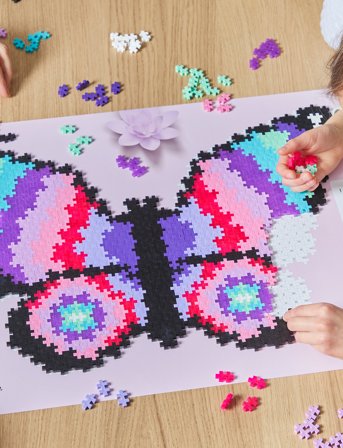 Plus-Plus Plus-Plus Puzzle By Number Butterfly 800Pcs - Multi/patterned - ONE SIZE