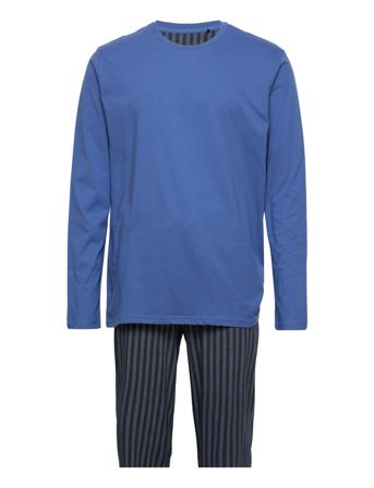 Pyjama Long Blue Schiesser