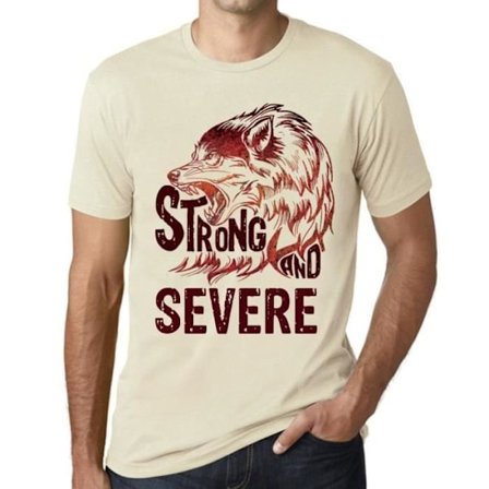 Strong and Severe Wolf T-shirt för män – Strong Wolf And Severe – Vintage T-shirt
