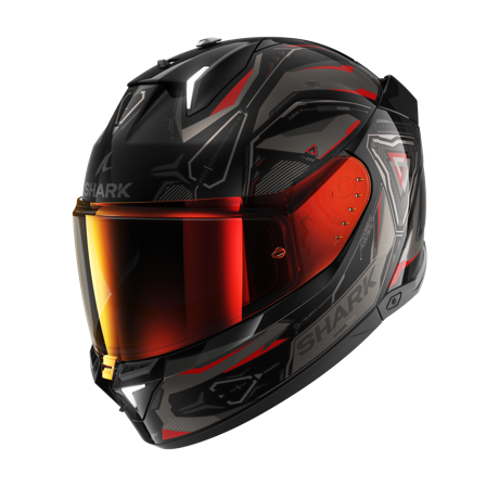 Umpikypärä Shark Skwal i3 Linik Matta Musta/Antrasiitti/Punainen XL