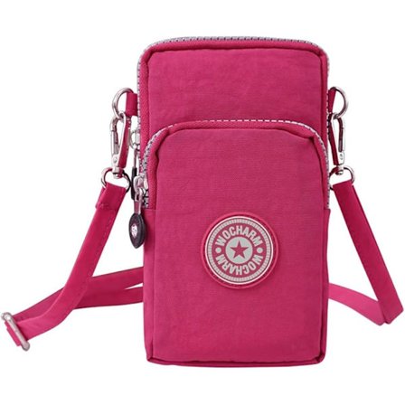 Dame Tasker Piger Nylon Design Lille Crossbody Taske Håndtasker (Dybrød)