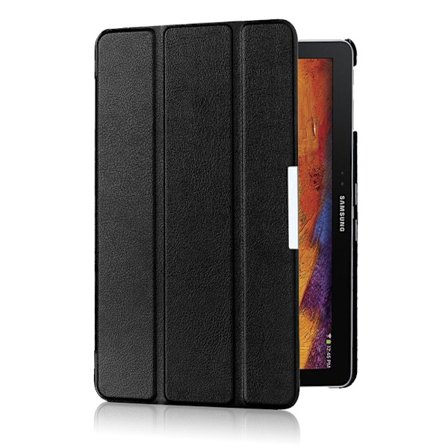 (Svart) for Samsung Note 10.1 2014 edition Leather Case -