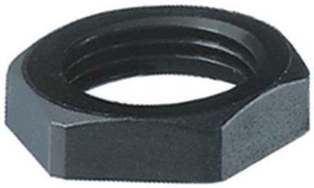 Rutab 1465829 Kontramutter svart polyamid PG48, Installasjonsmaterial