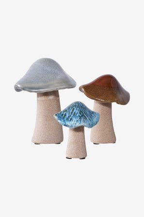 House Nordic - Dekorasjon Sopp - sett med 3 stk. - Grønn - Pynteting - Fra Homeroom