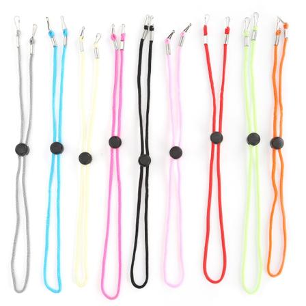 9 st nylon mun-muffel rep Lanyard Anti-Lost justerbar längd hållare reptillbehör