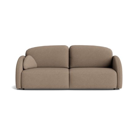 Salerno 3-Sitzer-Schlafsofa, Stauraum, Loop Dunkelbeige, Nozag-Federn, Silikonfasern, moderner Stil, 93cm, komfortable Schlaffunktion