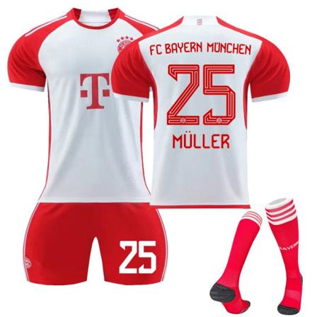 2324 Bayern München Hemma fotbollströja för barn nr 25 Müller 6-7 years