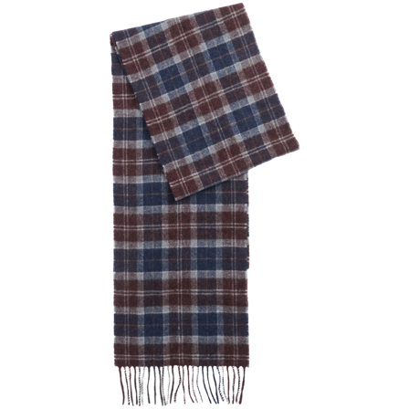 Barbour Tartan Lambswool Scarf Midnight Oak Tartan