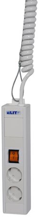 Elit 1172580 Hänguttag 2 uttag, jordad, Strömbrytare & vägguttag