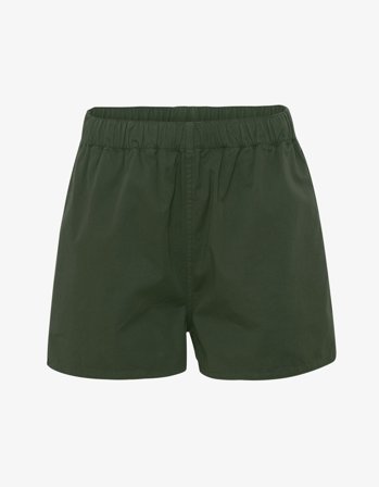 Women Organic Twill Shorts - Seaweed Green - XS