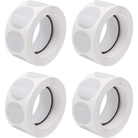 2000 stk. gjennomsiktige forseglinger for detaljhandelsemballasje, 25 mm gjennomsiktige forseglingsetiketter, selvklebende klistremerker, 