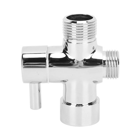 Duschhuvudomkopplare i koppar för varmt och kallt vatten, väggmonterad 7/8 US Standard Silver