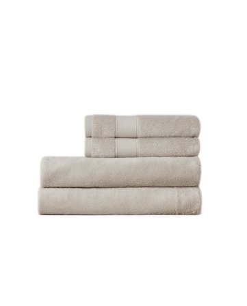 Lexington Hotel mulberry silk blend towel silver gray