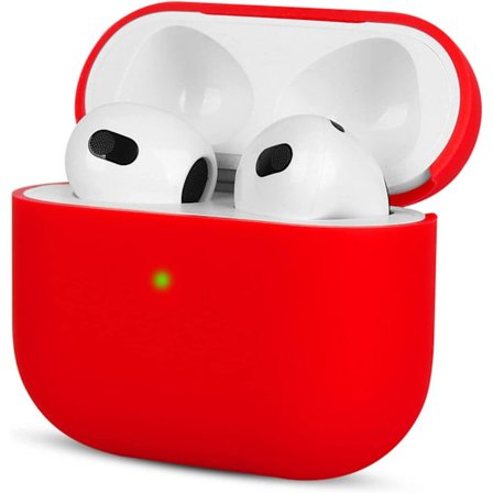 6 stk. Rød Silikondeksel Kompatibel med Airpods 3, Beskyttende Deksel