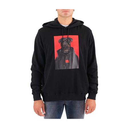 Hugo Boss, Sweatshirts Hoodies Zwart, Heren, Maat:M