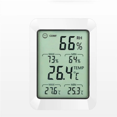 Husholdningstermometer Hygrometer Termometer for hjemmet Hvit