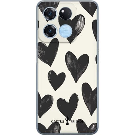 Kompatibel Mobilcover til OnePlus OnePlus Ace Racing Cactus and Friends - Bold Black Love Pattern