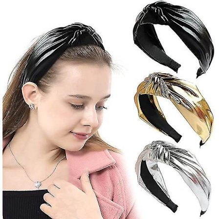 Hodebånd for kvinner Elastisk Lær Liknende Boho 4 stk Hår
