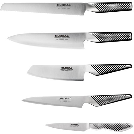 Global Knivsæt med 5 knive - Stål | KitchenOne