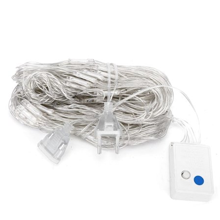 144LED 2x2m Vitt Nät Ljus Dekorativt Mesh Ljusslinga Inomhus Utomhus Dekoration EU-kontakt 220V