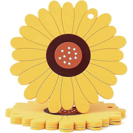 Solsikke Silikon Trivetter Kompatibel Med Varme Retter, Drikkeunderlag Venner Gave