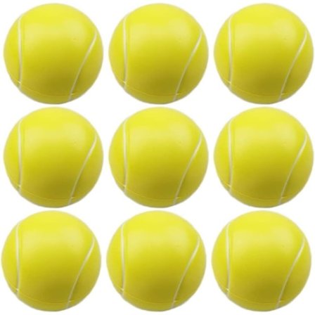 Bløde skumtennisbolde, 12 stk. højt hoppende skumbolde, bløde bolde indendørs og udendørs sportssvampe tennisbolde til børn (gul) - Xin