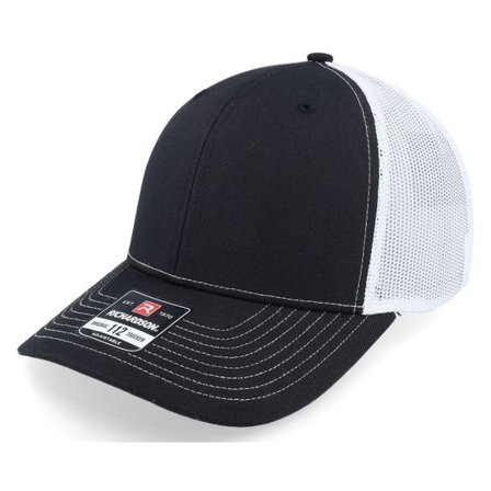 Richardson - Svart trucker Keps - 112 Split Black/White Trucker @ Hatstore