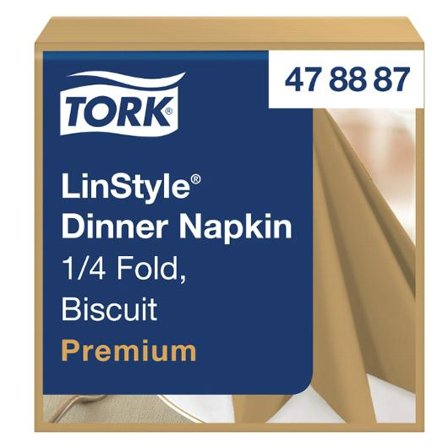 TORK Servett LinStyle Middag beige 50/fp - Lyreco - Kök och servering - Servetter och dukar - Servett - 3-lagers