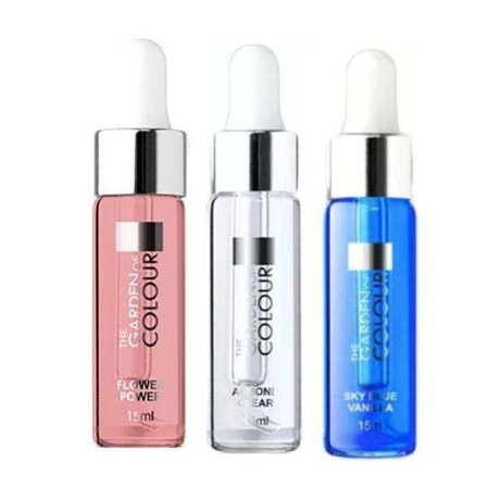 3-pakkaus - kynsinauhaöljy - kukka, manteli, vanilja - 15 ml