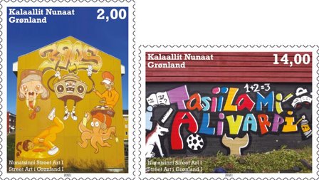 Grønland - Street art - Postfrisk sæt 2v