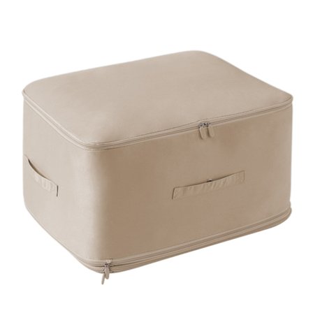 Quilt dunrock förvaringsväska med dragkedja Hushållskläder Organizer Bin för lakan täcken