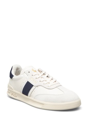 Polo Ralph Lauren Heritage Aera Leather-Suede Sneaker - White - 38