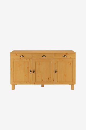 Loft24 - Senkki Toscana, 3 ovea/3 laatikkoa - Ruskea - Senkit & sivupöydät - - Homeroom