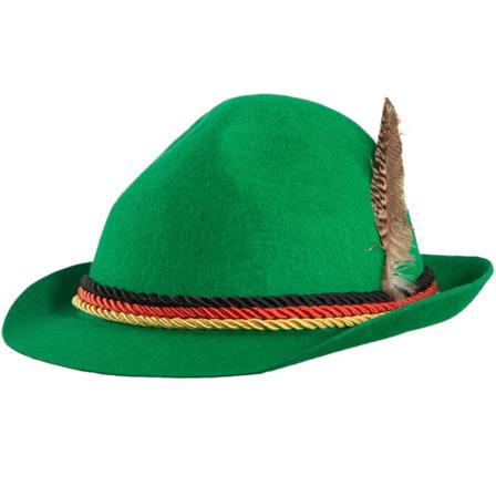 Tectake Grön Traditionell Bayersk Hatt Med Tysklands Färger Grön