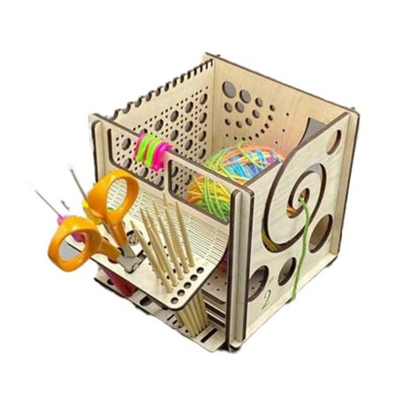 Kaikki yhdessä -puinen lankakulho - Lankakulho Neulonta Kulho, Neulonta Pussi Lankavarasto, Neulonta Kulho K:lle