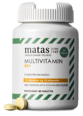 Matas Striber Multivitamin 50+ 180 tabl., Helse & Madvarer, Vitaminer, Multivitaminer