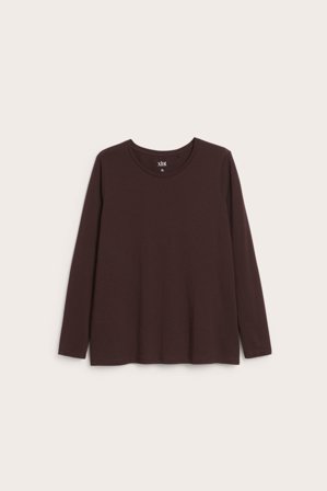 Kappahl | Enkel topp med lange ermer | Mørkerød