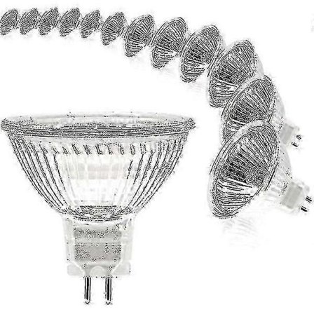 Sæt med 12 MR16 12V 20W Dæmpbare Halogen Spot Pærer, 2700K Varm Hvid, GU5.3 Base