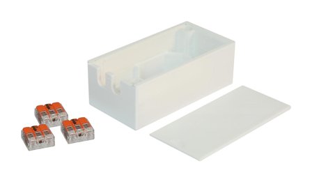 Shelly / Gehäuse für Shelly-PLUS Serie mit Addon, inkl. 3 x WAGO 221-413