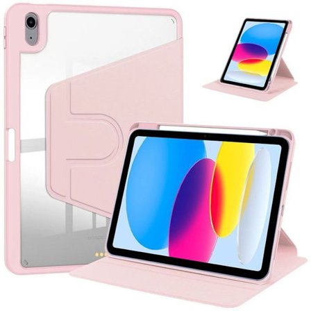 Roterande Fodral - BOOLING - för iPad A16 (11") / iPad 10 2022 (10,9") - med Pennhållare - Rosa