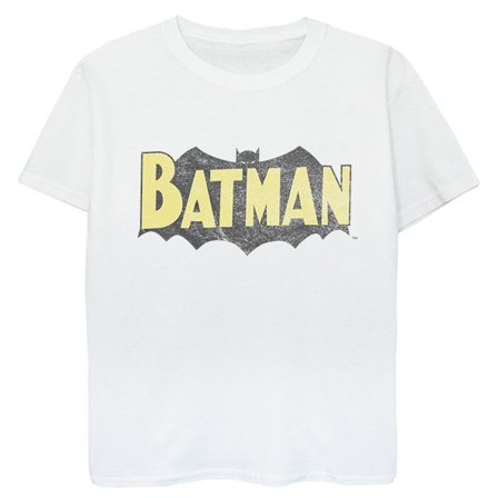 DC Comics Boys Batman Retro Shield Fade Distress T-Shirt 9-11 år