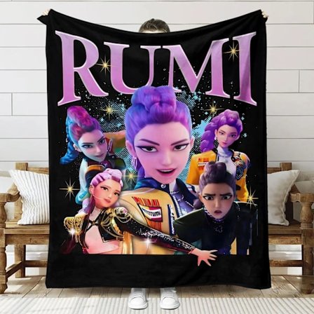 Huntrix K-Pop Painettu Peitto | Flannel-torkkupeitto Sohvalle & Sänkyyn (Anime-teema)]SNT068]70+100cm SNT068 SNT068 70+100cm