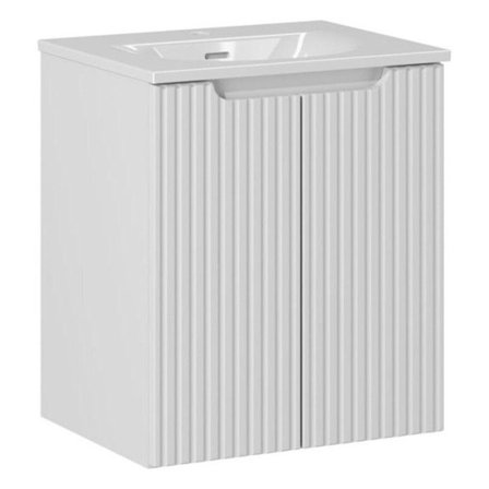 Möbelset med vask 2 dörrar och infälld vask L 50 x P 40 x H 58,5 cm - Astral Vit