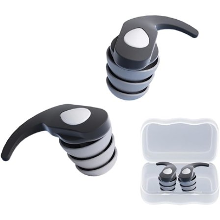 Korvatulpat nukkumiseen ja uimiseen - Silikoniset uudelleenkäytettävät pestävät korvatulpat melun vähentämiseen, melua vaimentavat korvatulpat, 