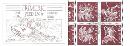 Island 1987 - AFA 672-675 - Stemplet hæfte