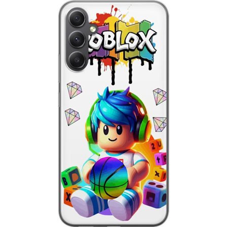 Kompatibelt Mobilskal till Samsung Samsung Galaxy A16 5G Färgstark Roblox-illustration med spelkaraktär, leksaker och energi, perfekt för spelentus